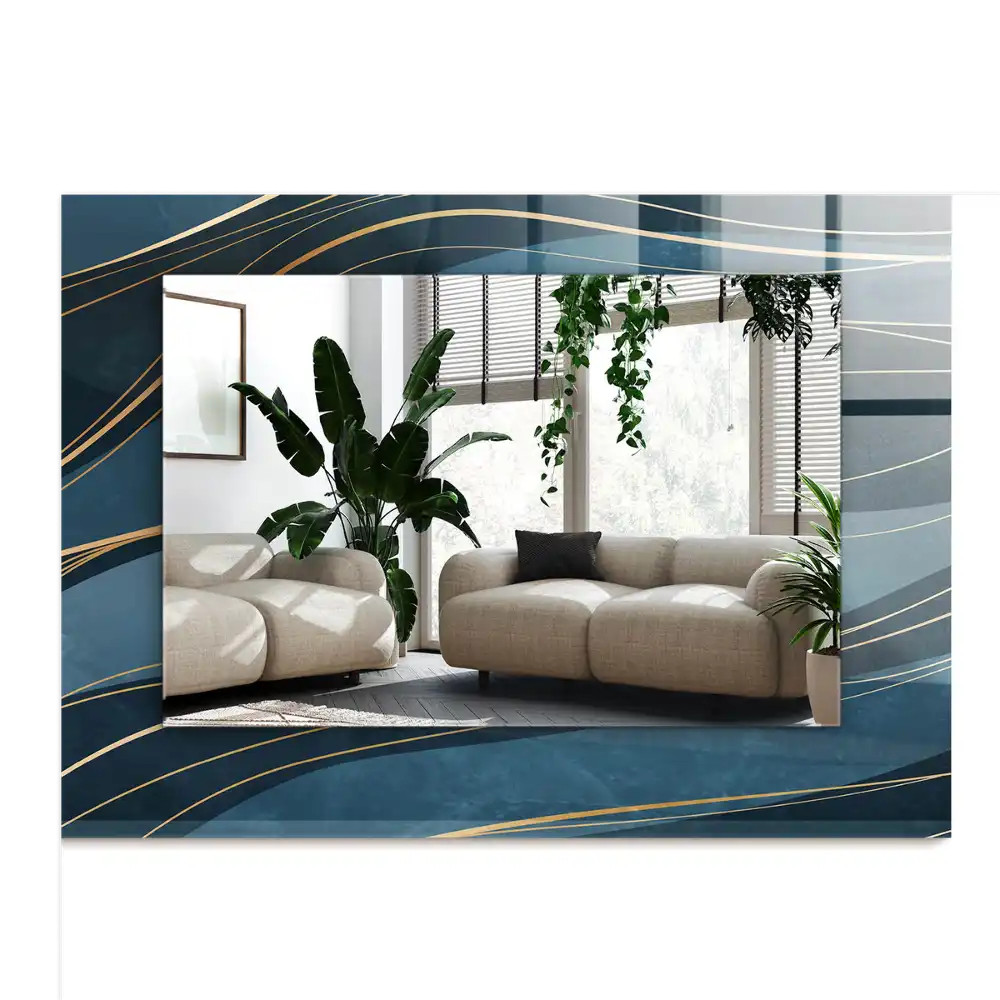 Obdĺžnikové ozdobné zrkadlo Abstraktné čiary