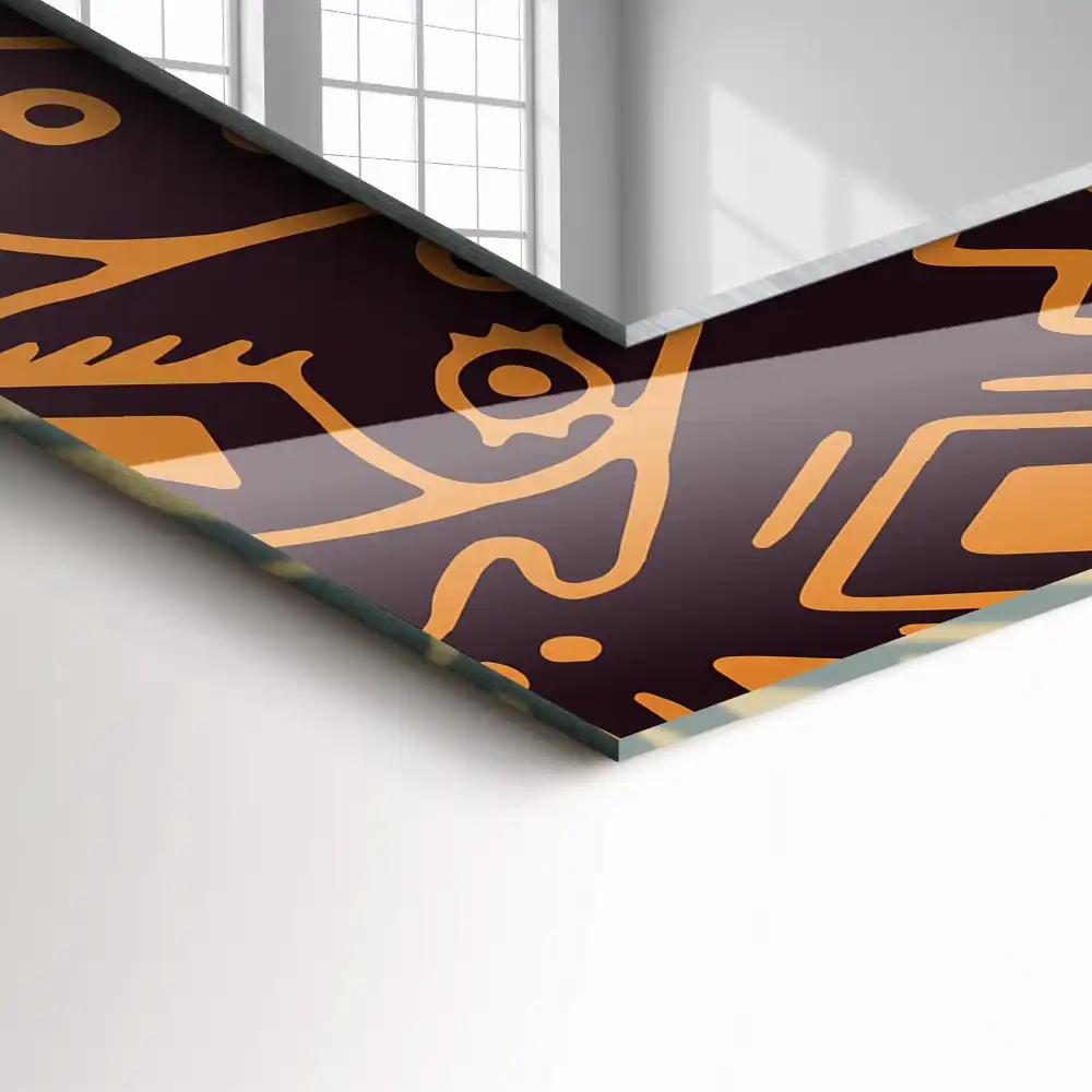 Obdĺžnikové dekoračné zrkadlo Etnický vzor