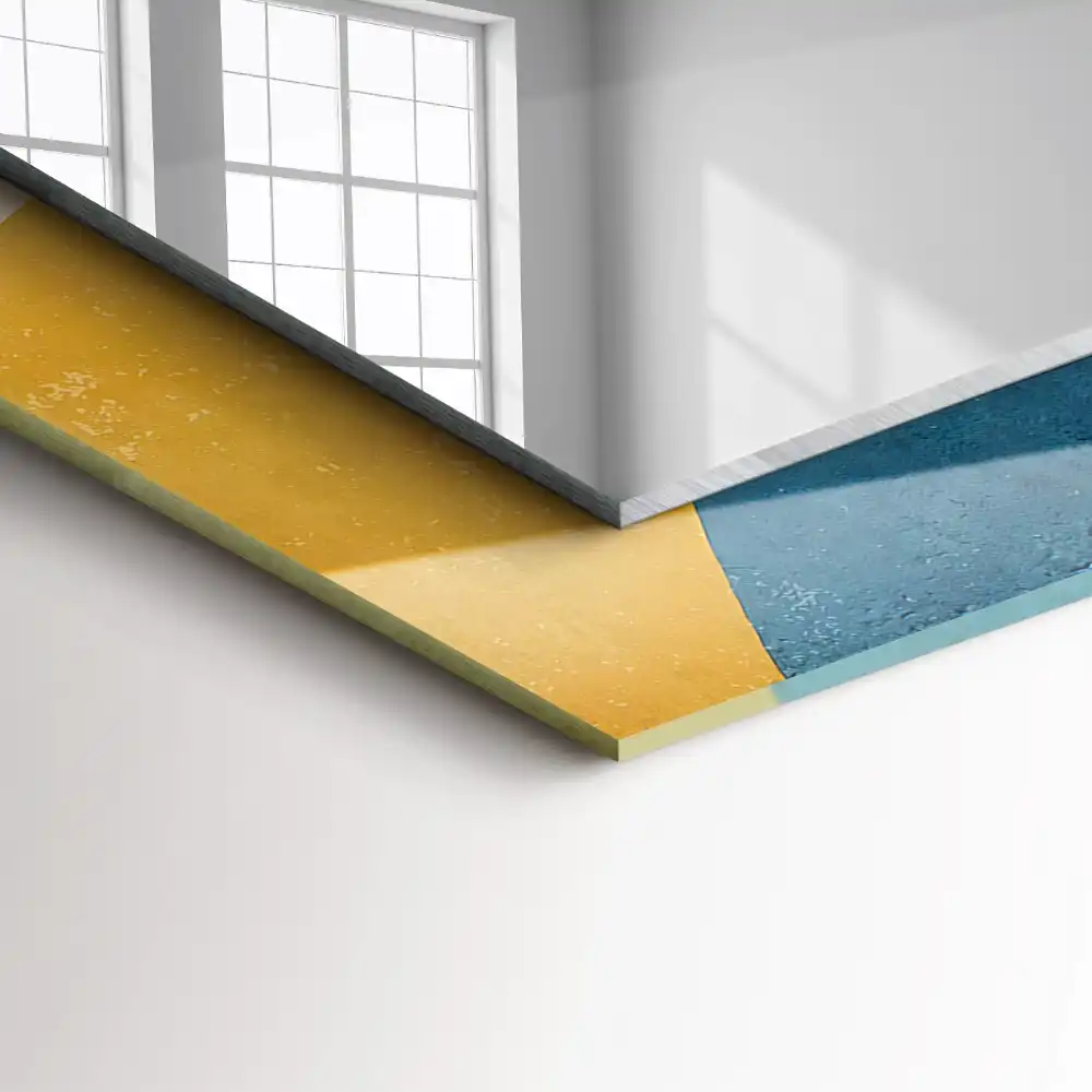 Obdĺžnikové zrkadlo s motívom Abstraktné farebné vzory