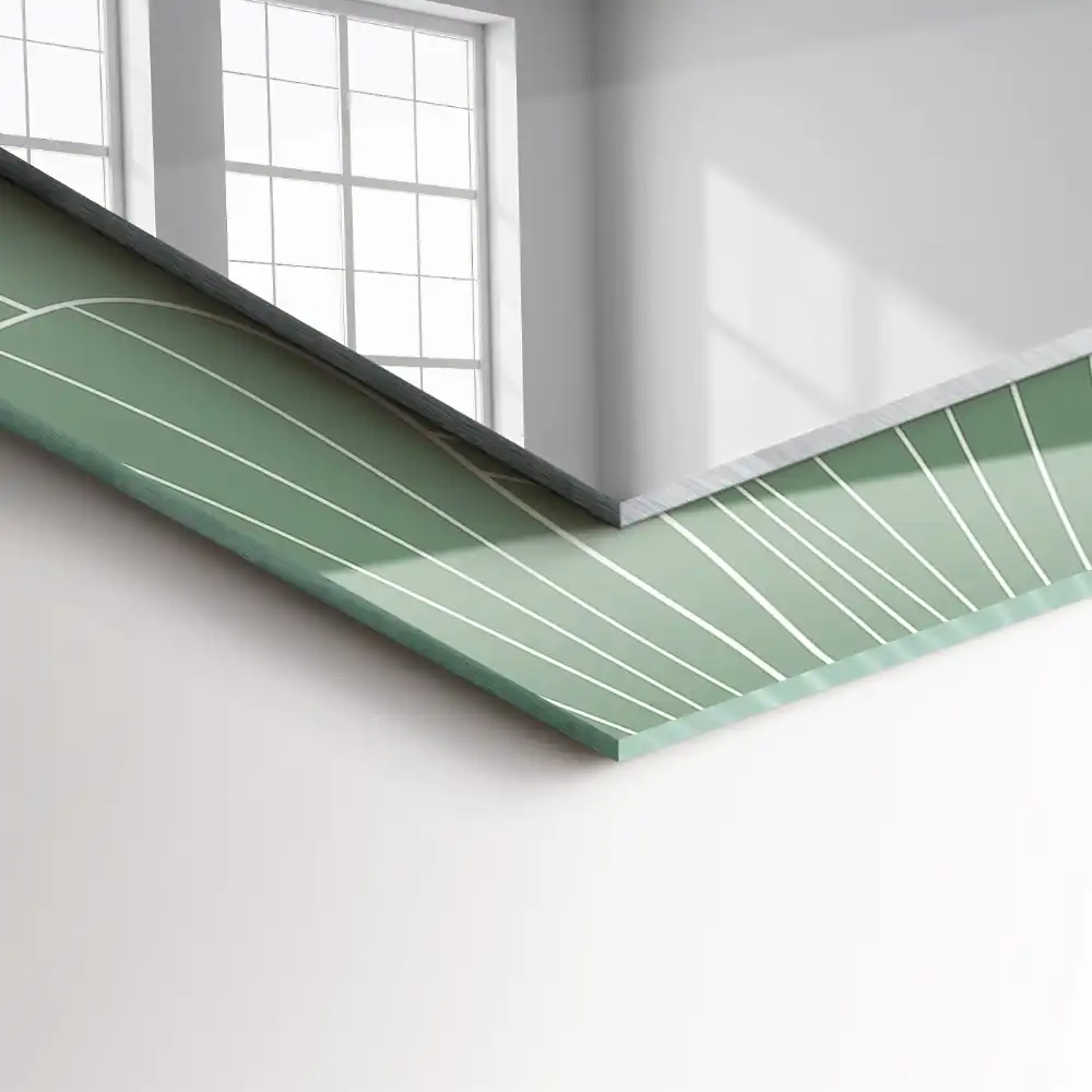 Obdĺžnikové ozdobné zrkadlo Listy ginkga