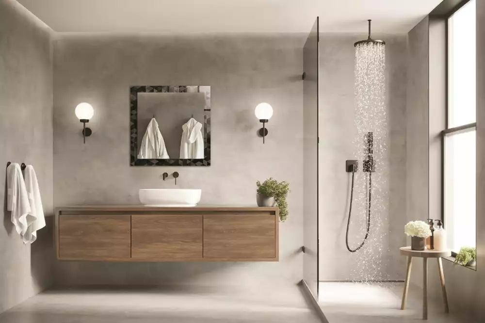 Obdĺžnikové zrkadlo s motívom Čierne a sivé trojuholníky