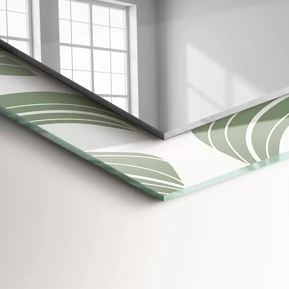 Obdĺžnikové ozdobné zrkadlo Listy monstery