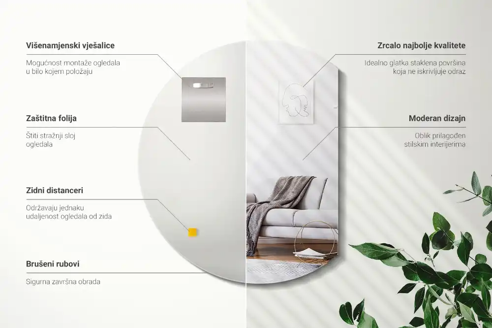 Zrkadlo s vyrezanou stranou originálne príslušenstvo