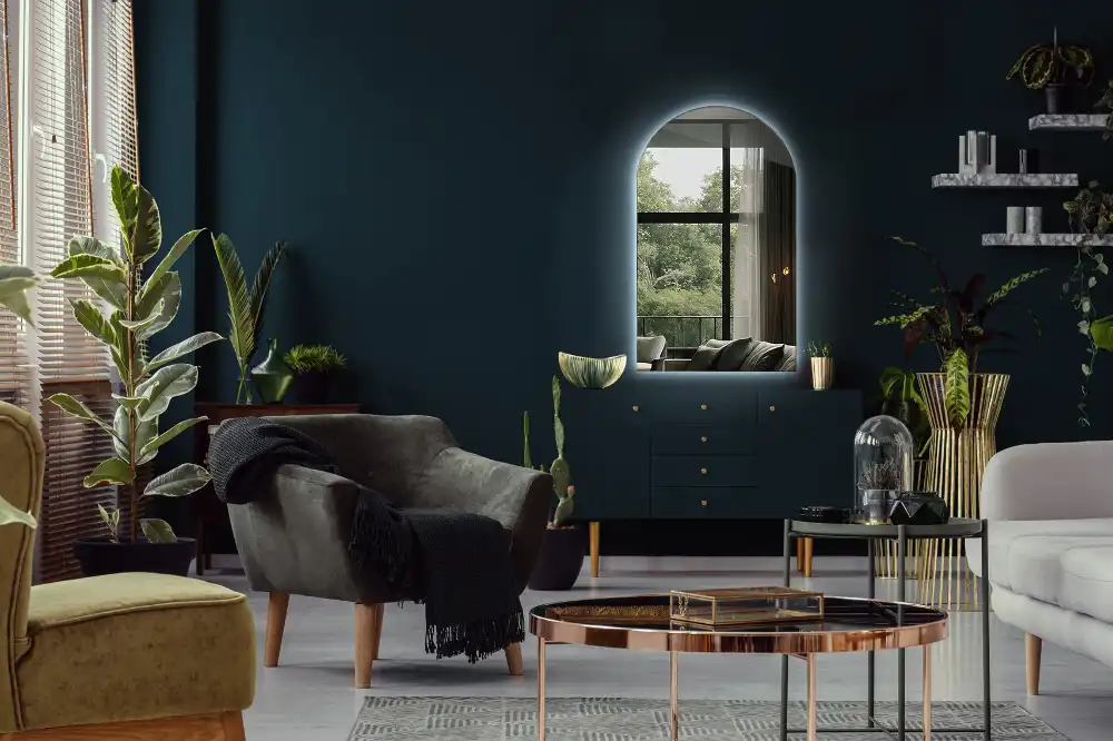 Zaoblené zrkadlo s LED osvetlením