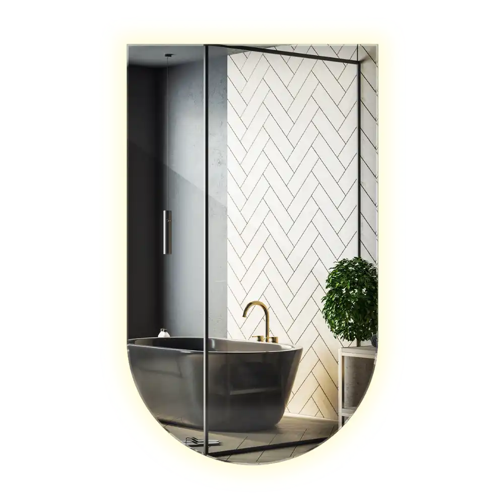 Zaoblené zrkadlo s LED osvetlením