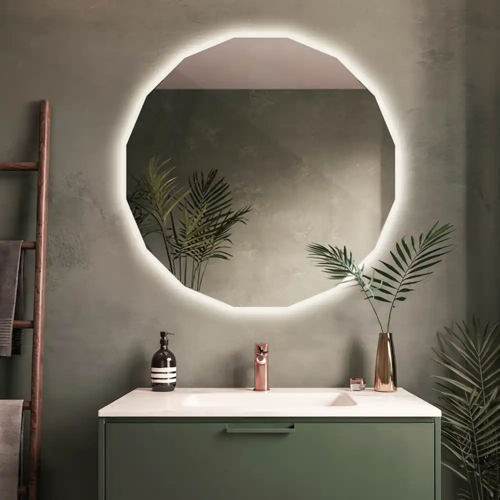 Polygonálne zrkadlo s LED osvetlením