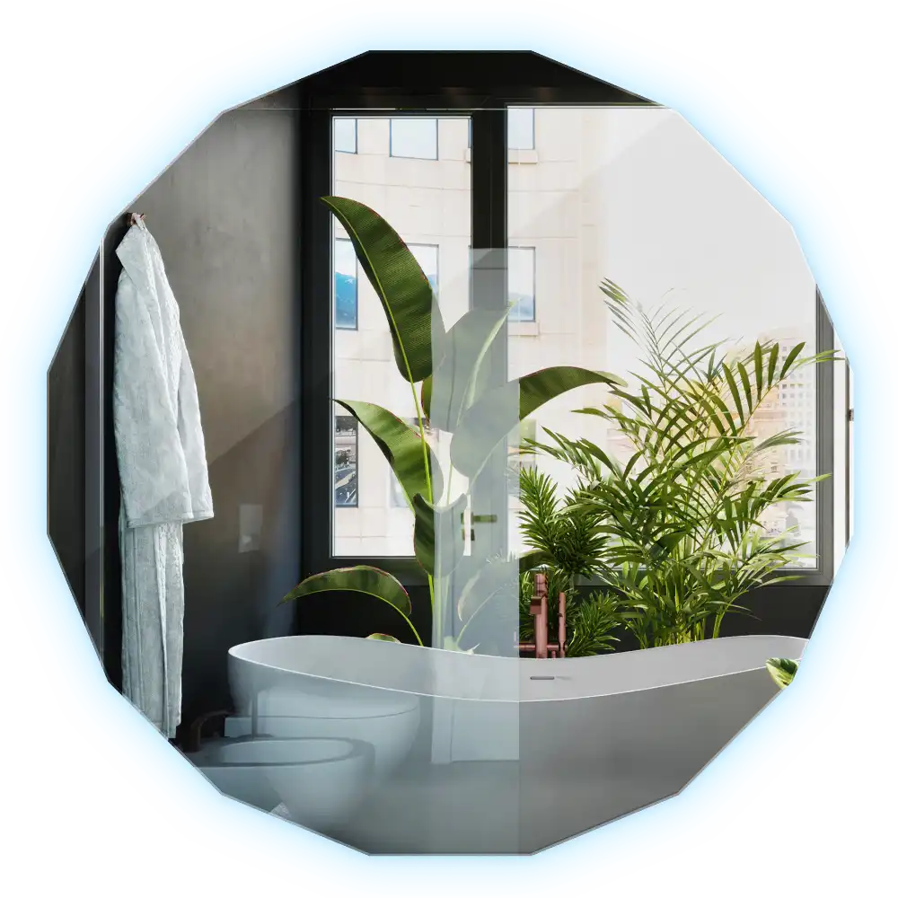 Polygonálne zrkadlo s LED osvetlením