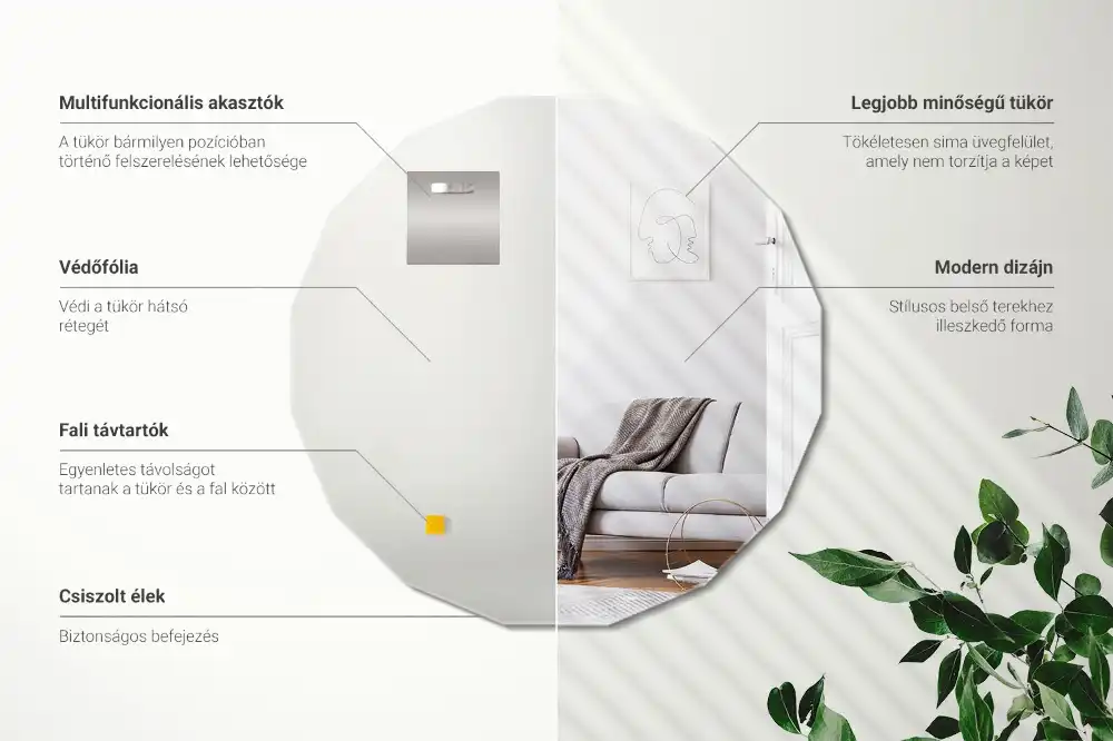 Geometrické zrkadlo originálny dizajn