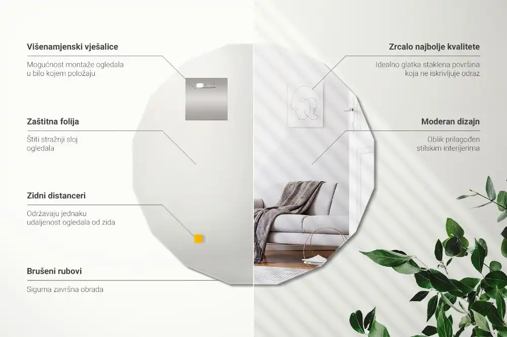 Geometrické zrkadlo originálny dizajn