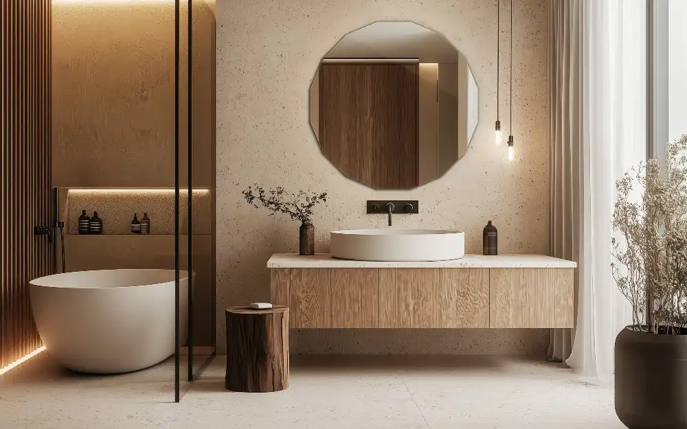 Geometrické zrkadlo originálny dizajn