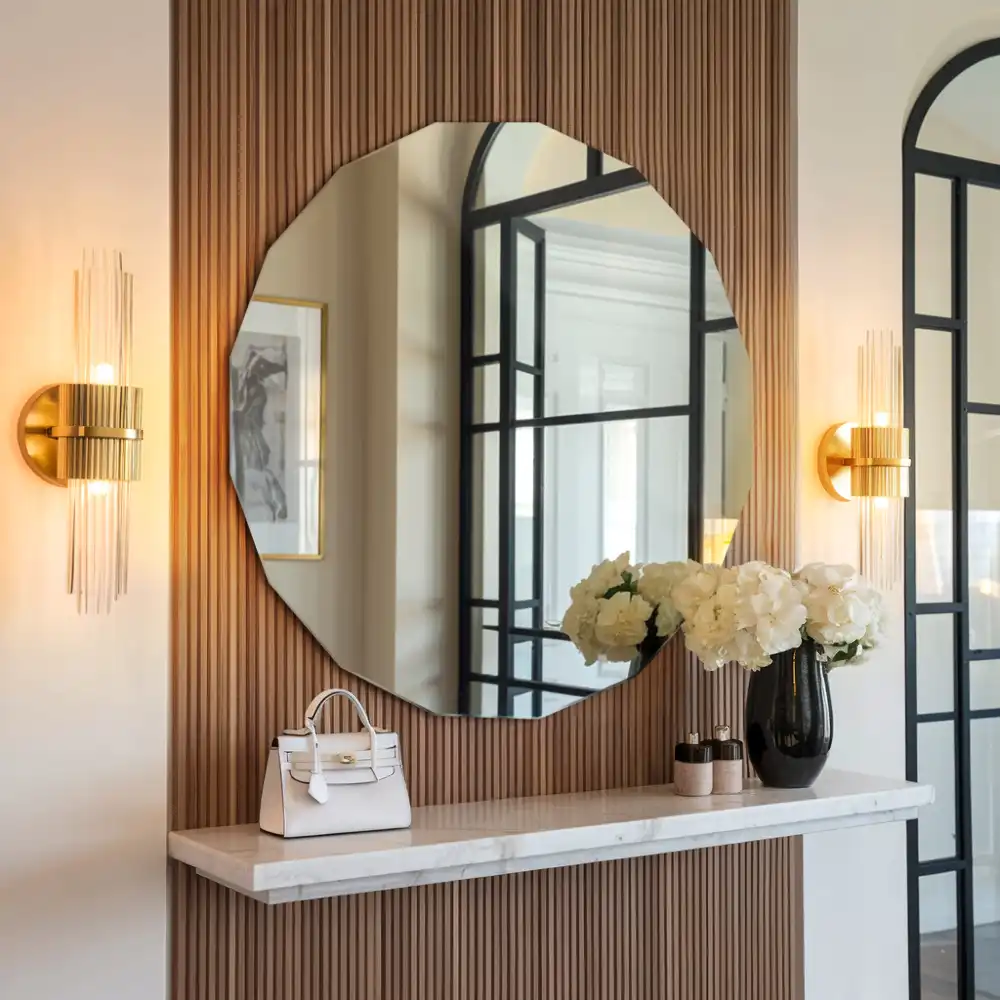 Geometrické zrkadlo originálny dizajn