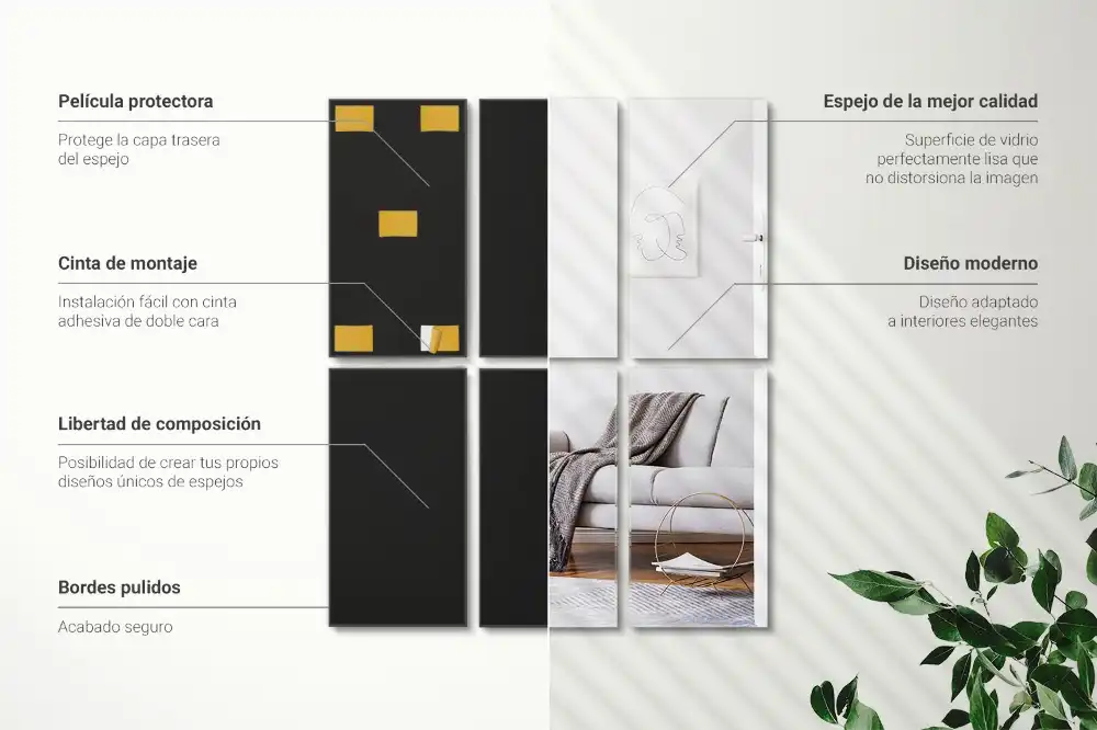 Zrkadlové kachličky obdĺžnikové samolepiace