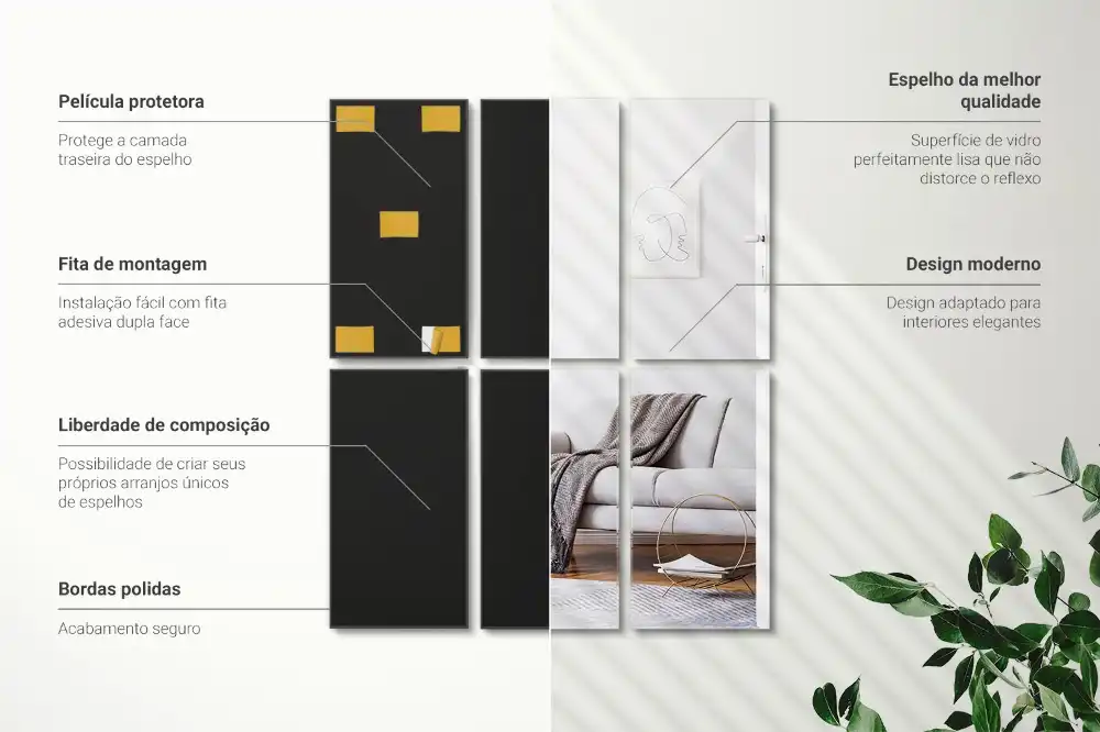 Zrkadlové kachličky obdĺžnikové samolepiace