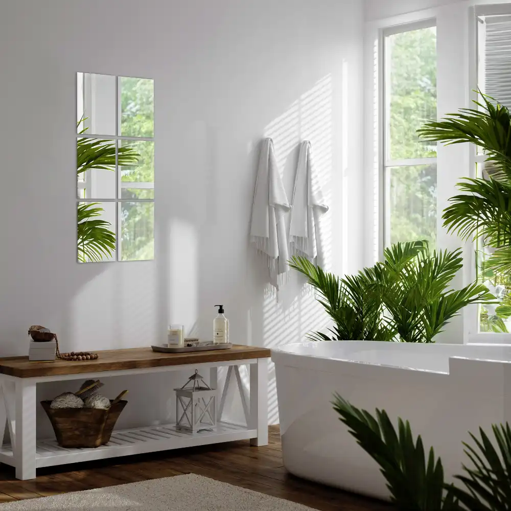 Zrkadlové kachličky obdĺžnikové samolepiace